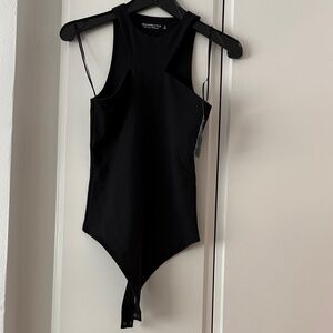 Abercrombie & Fitch Black Sleeveless Bodysuit